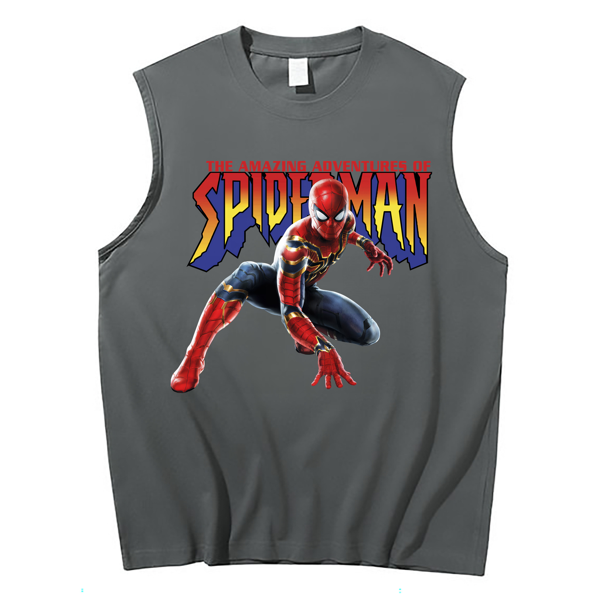 （画像用） Spider Man スパイダーマン コットン100％タンクトップ（フロントプリント）
